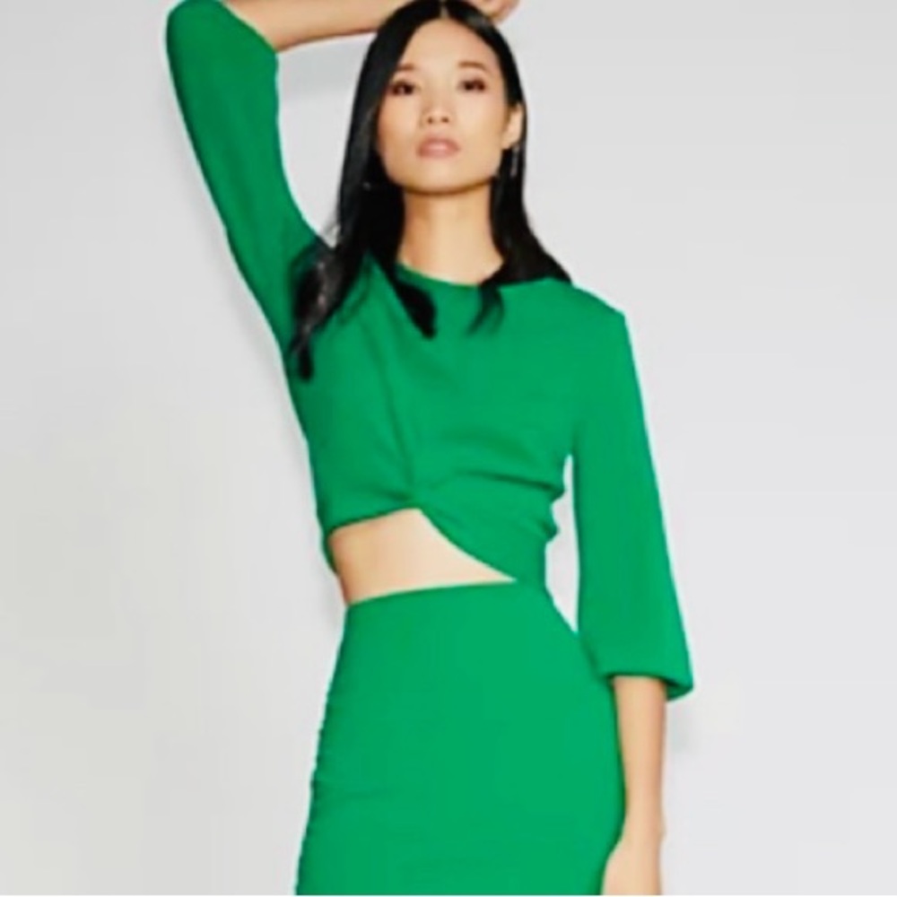Gabrielle Union Kelly Green Crop Top